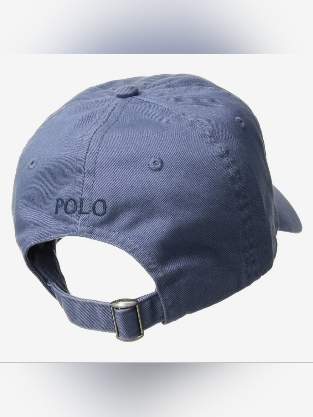 Polo Ralph Lauren Classic Chino Cap with Embroidered Blue Logo - Picture 2 of 4